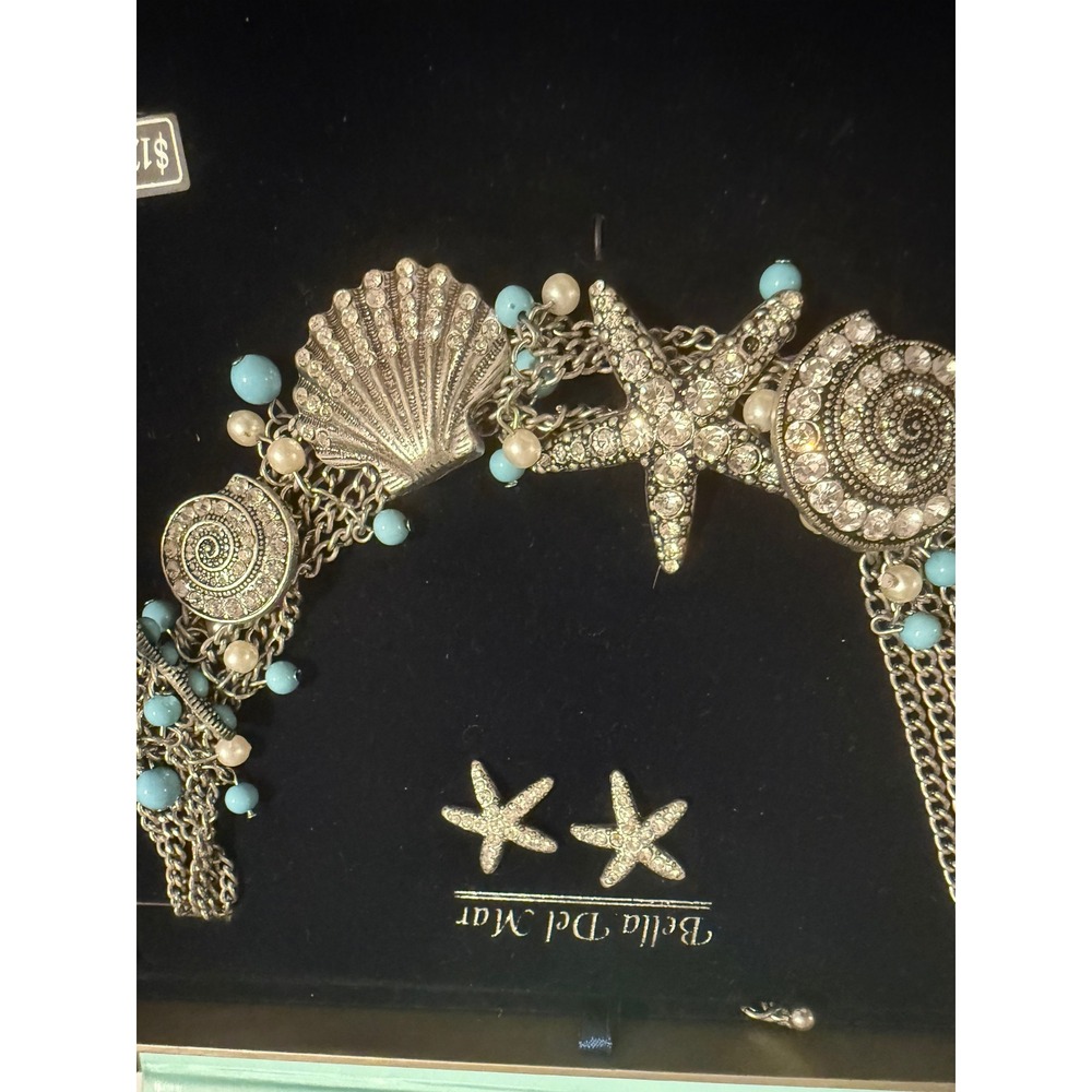 Bella Del Mar Nautical Jewelry Set Necklace Bracelet Earrings Shell Starfish New